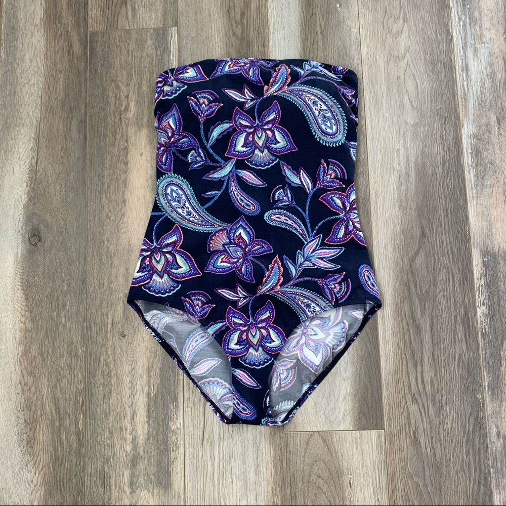 Seekers Australia one piece paisley floral print swimsuit size 10